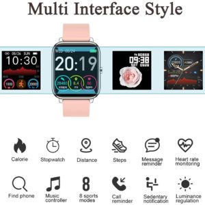 Donerton Smart Watch, Fitness Tracker for Women, 1.4" TFT LCD Screen Smartwatch with Heart Rate and Sleep Monitor, IP67 Waterproof Activity Tracker with Pedometer, Fitness Watch for Android and iOS